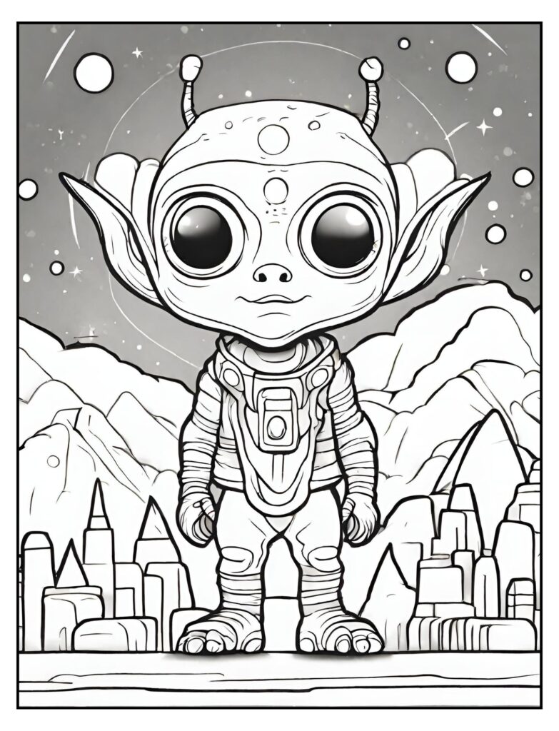Alien Coloring Pages