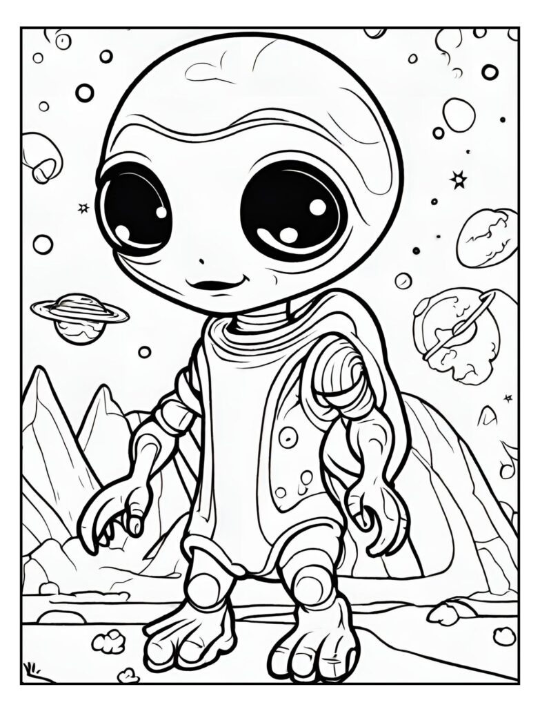 Alien Coloring Pages