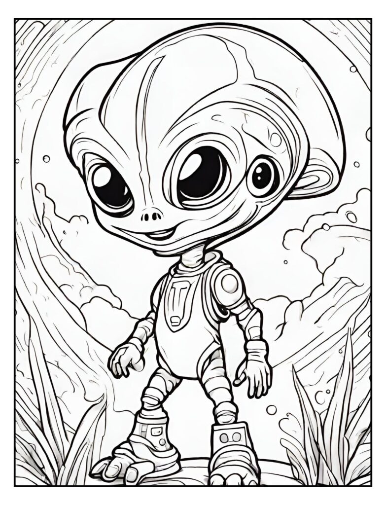 Alien Coloring Pages
