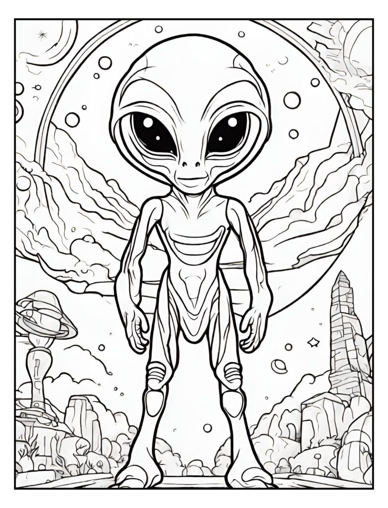 Alien Coloring Pages