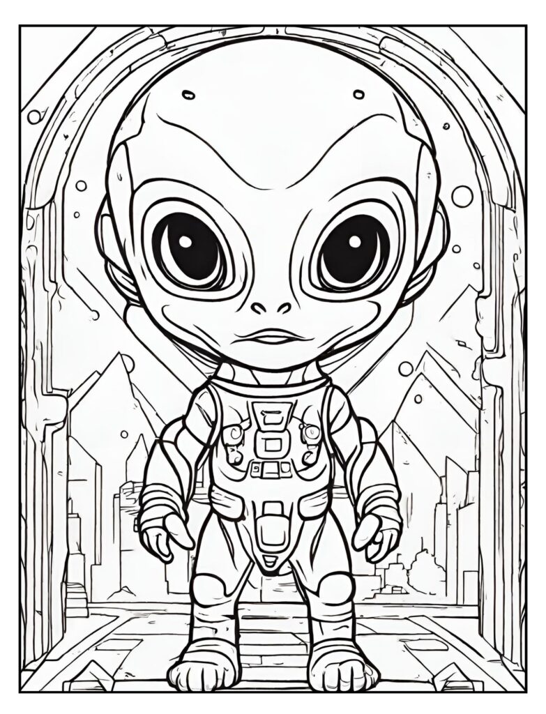 Alien Coloring Pages